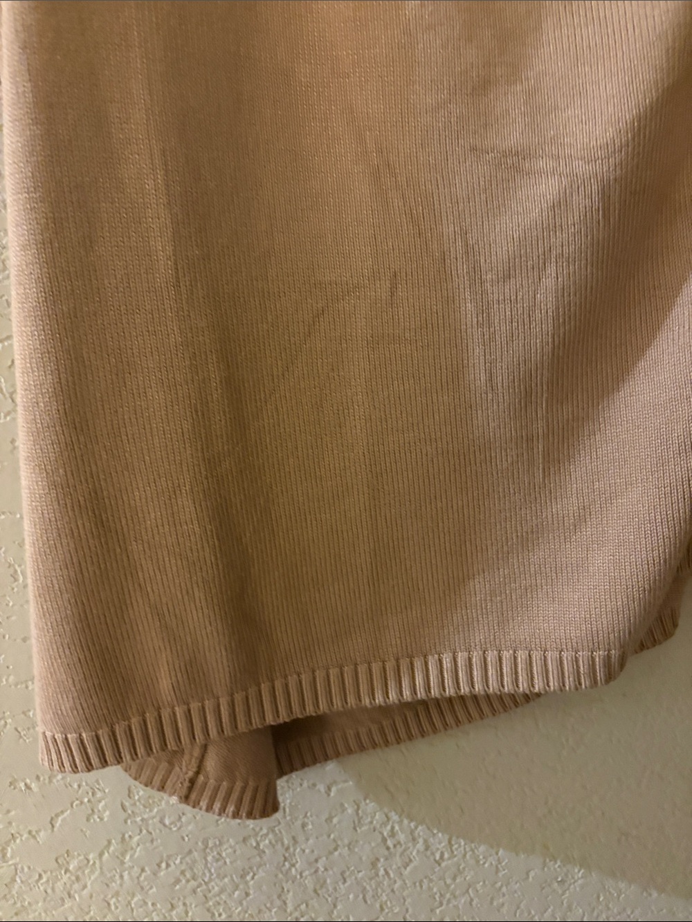 Off-the-Shoulder Women's Sweater in Light Taupe - Picture 4 of 7